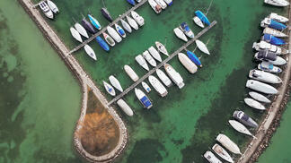 Hafenrundflug über Portalban am Neuenburgersee