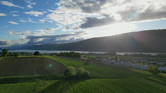 Start auf der Hueb in Bellmund mit Blick auf den Bielersee