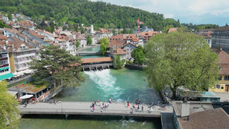 Thun Mühleschleuse und Schloss Thun